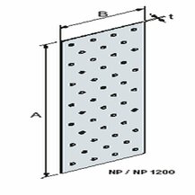 F3018100174 PVS Piastra di fissaggio perforata, 60x140, cf=50pz Art. NP20/60/140 Friulsider
