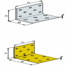 F3018100182 PVS Piastra di fissaggio angolare, 60x60x50, cf=150pz Art. ANP256650 Friulsider