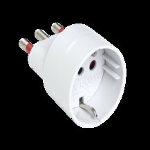 F3764100017 PVS ADATTATORE SCHUKO EMILIA SPECIALIST - PRESA 10/16A SPINA 16A 250V P30 - S17 BIANCO Art. RS7701B Rosi