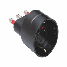 F3764100018 PVS ADATTATORE SCHUKO EMILIA SPECIALIST - PRESA 10/16A SPINA 16A 250V P30 - S17 NERO Art. RS7701N Rosi
