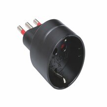 F3764100020 PVS ADATTATORE SCHUKO EMILIA SPECIALIST - PRESA 10/16A SPINA 10A 250V P30 - S11 NERO Art. RS7700N Rosi