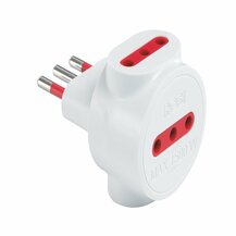 F3764100021 PVS ADATTATORE TRIPLO EMILIA SPECIALIST - 3 PRESE 10A SPINA 10A 250V P11 - S11 BIANCO Art. RS7702B Rosi