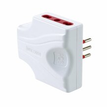 F3764100036 PVS TRIPLA EXTRAPIATTA EMILIA SPINA 10A 2P+T - 3 PRESE BIV 10/16A 2P+T - DISP PROTEZIONE- BIANCO Art. RS78132T Rosi