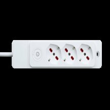 F3764100040 PVS MULTIPRESA EMILIA SPECIALIST 3 POSTI, CON INTERRUTTORE E 1,5M CAVO, BIANCA Art. RS8322B Rosi