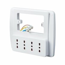 F3764100049 PVS MULTIPRESA PARETE EMILIA SMART 4 PRESE BIVALENTI 10/16 A BIANCA PER SCATOLA 3 POSTI - BIANCA Art. RS94130 Rosi