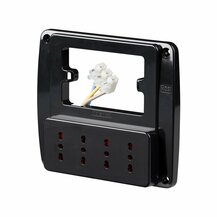 F3764100050 PVS MULTIPRESA DA PARETE EMILIA SMART CON 4 PRESE BIVALENTI 10/16 A NERA ADATTA PER SCATOLA 3 POSTI - NERA Art. RS94131 ...