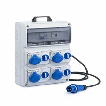 F3764100141 PVS QUADRO ACS PORTATILE: N 4 PRESE INTERB 16A 2P+T IP67 INTERR MT E DIFF, PULSANTE EMERGENZA 3KW Art. 2201 Rosi