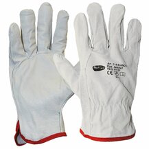 F3807010023 PVS GUANTI TUTTO PELLE FIORE BIANCHI TG. 9 Art. 0899 400 74 01 Unifix