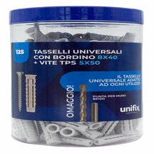 F3807010495 PVS BARATTOLO FXU8X40+V.5X50 125PZ+P.SUPRA Art. 0906 280 400 01 Unifix