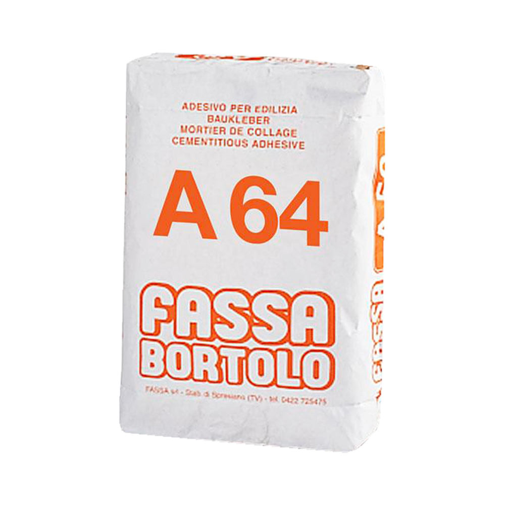 E2002F02170 FASSA A 64 RASANTE base calce e cemento bianco spessore 2-5mm sacco da 25 kg bc=48 sacchi art.F02170 Fassa