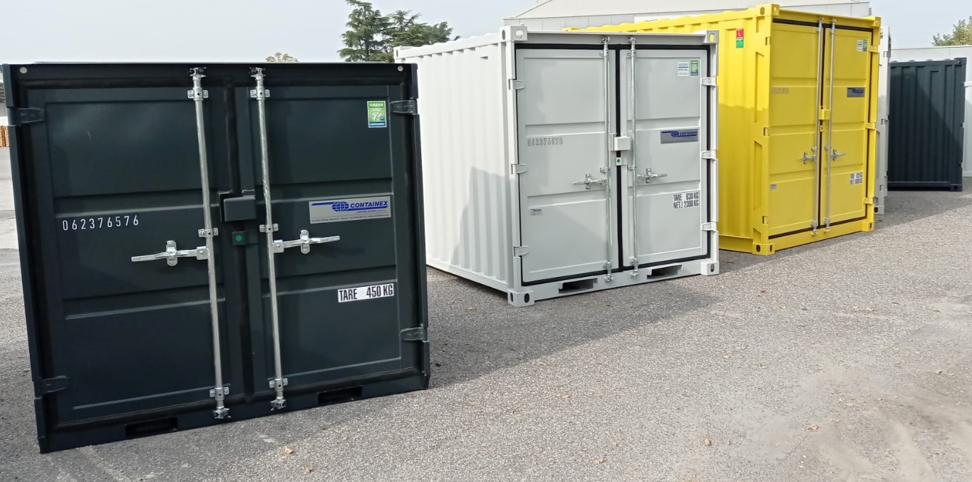 E3957LC08000001 CONTAINER 8' uso MAGAZZINO colore GRIGIO MISURE ESTERNE L2220 x P2438 x H2260 - 606KG per deposito materiale Art. LC08 C...