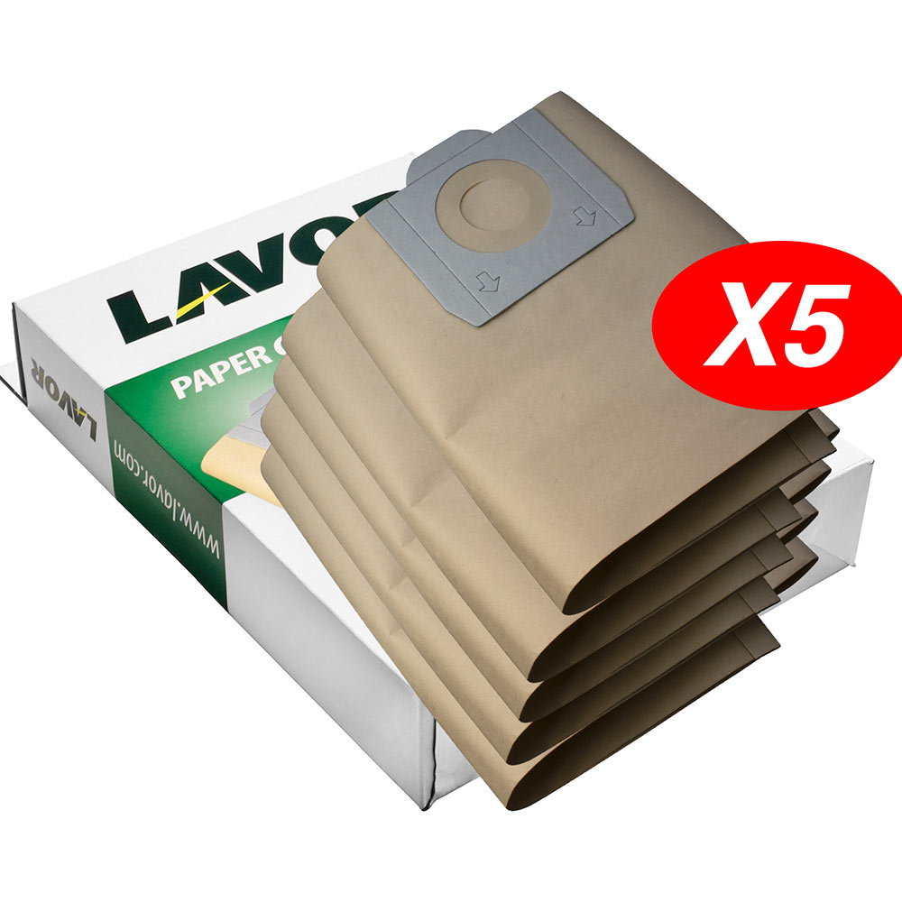 F3037L52120008 Kit 5 sacchetti raccoglitori carta x aspiratore Venti art.5.212.0016 Lavorwash