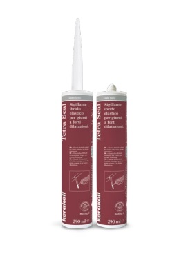 F360550453 SILICONE TETRA SEAL WHITE colore BIANCO sigillante ibrido elastico cartuccia da 290ml art.50453 Kerakoll