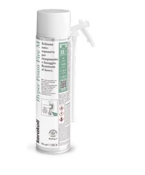 F360550485 SCHIUMA HYPER FOAM FIRE M MANUALE RESISTENTE AL FUOCO poliuretanica per riempimento e fissaggio 760ml art.50485 Kerakoll