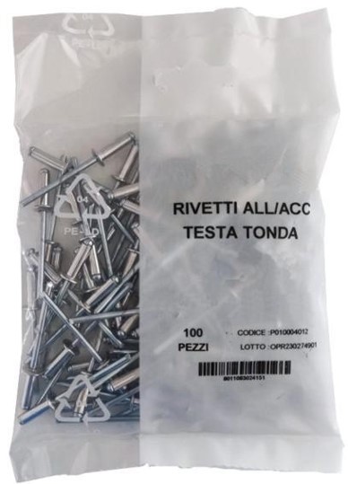F39770204 PVS RIVETTI ALL.T.EXTRA LARG.4,8X12 PZ.50 CF 5 Art. 035237 Andrighetti