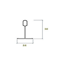 E20040030 PORTANTE da 3700x38 base 24 EASY STRUTTURA BIANCO per controsoffitto fibra Art.RY124370BRTAR Atena (SCATOLA DA 88.80 ML)