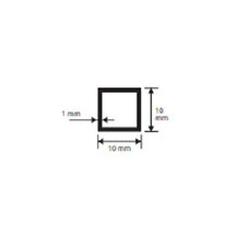 F3074TQVAA TUBO QUADRO VUOTO 10X10 allum. anod. spess. 1mm barra da 1MT art.TQVAA101C Progress Profiles