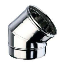 F309945040080 INOX CURVA Ø 80 a 45° per Tubo INOX camino monoparete art.4504 Fibrotubi
