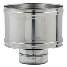 F309945630080 DOPPIAPARETE TESTA camino ANTIVENTO Ø 80 per Tubo INOX camino art.4563 Fibrotubi
