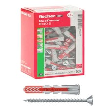 F3633537647 TASSELLO con VITE bi-materiale DUOPOWER 8 x 40mm + vite testa croce Art. 537647 Fischer