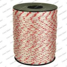 F37620006 FILO EDILIZIA da MT 200 colore BIANCO/ROSSO Ø 1.5/2.5 con impugnatura personalizzato MECSTORE art.29220200 Antica Corde...