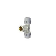 F3816049 Art. 20582 TEE F 16X1/2X16 con INSERTO LEGA mod. Safety-pol per acqua Termoidraulica