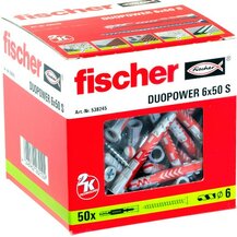 F3633538245 TASSELLO con VITE bi-materiale DUOPOWER 6 x 50mm + vite testa croce Art. 538245 Fischer