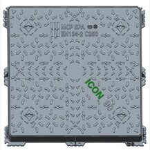 F380510014 MCP C250 CHIUSINO GHISA LEONARDO ERMETICO ICON Dim. Est. telaio 900X900mm Art. LEO90C/IC MCP