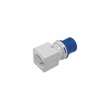 F37640010 ADATTATORE industriale IP44 da spina 2P+T 16A CEE blu a 2 prese 2P+T 16A bipasso/standard tedesco Art.1866 Rosi