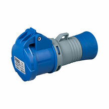 F37640016 ADATTATORE industriale IP44 da spina 2P+T 16A CEE blu a 2 prese 2P+T 16A CEE blu cod.1602 Rosi 
