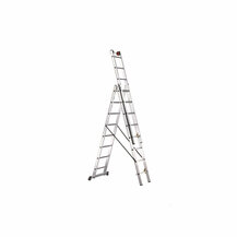 F3106SCE30010 Scala alluminio tripla EURO E3 R 3x2.40 mt da 8 gradini (5.75 mt) art.SCE3r0010 Svelt