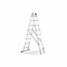 F3106SCE20040 Scala alluminio doppia EURO E2 2x4.10 mt da 14 gradini (7.15 mt ) Art.SCE20040 Svelt